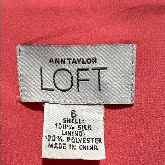 100 % Silk Dress- Floral Orange, Pink ...Spaghetti Straps, Pleated waistband - Picture 4 of 6